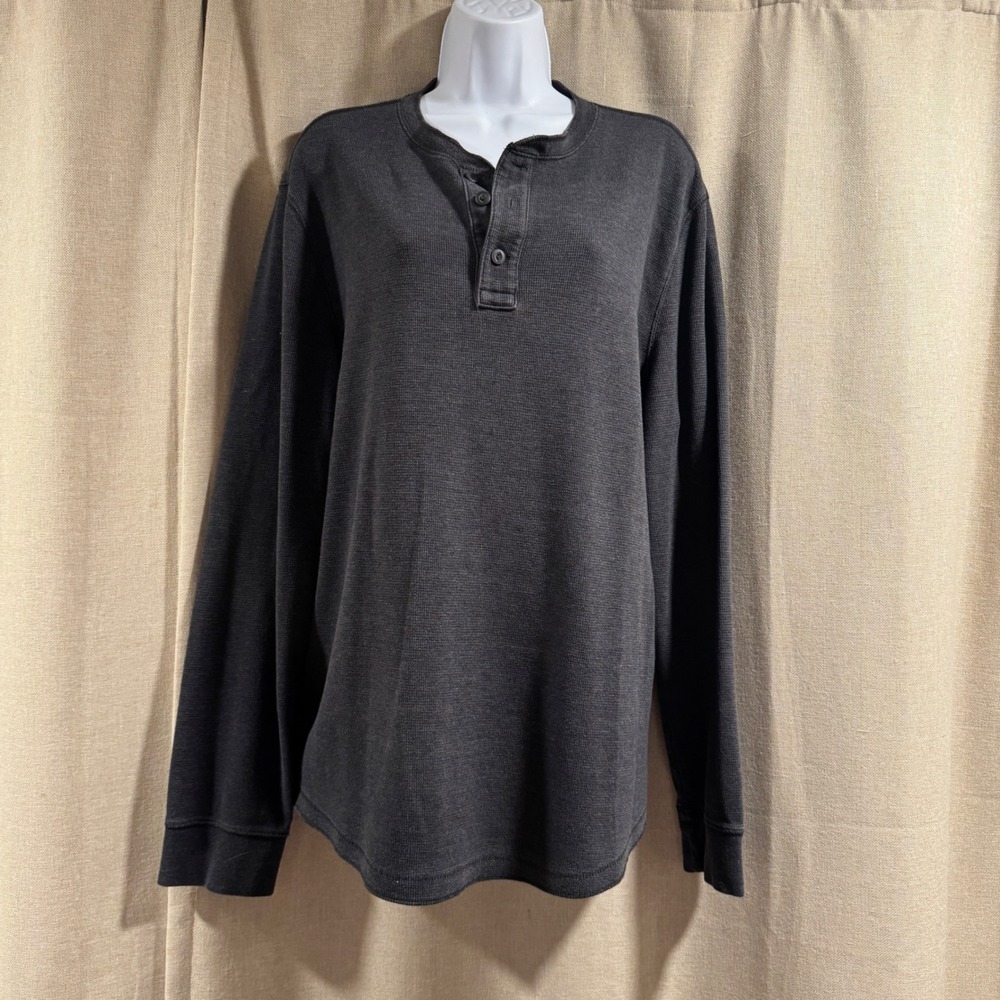 Sonoma Thermal Henley Long Sleeve Shirt‎ Cotton Blend Mens XL